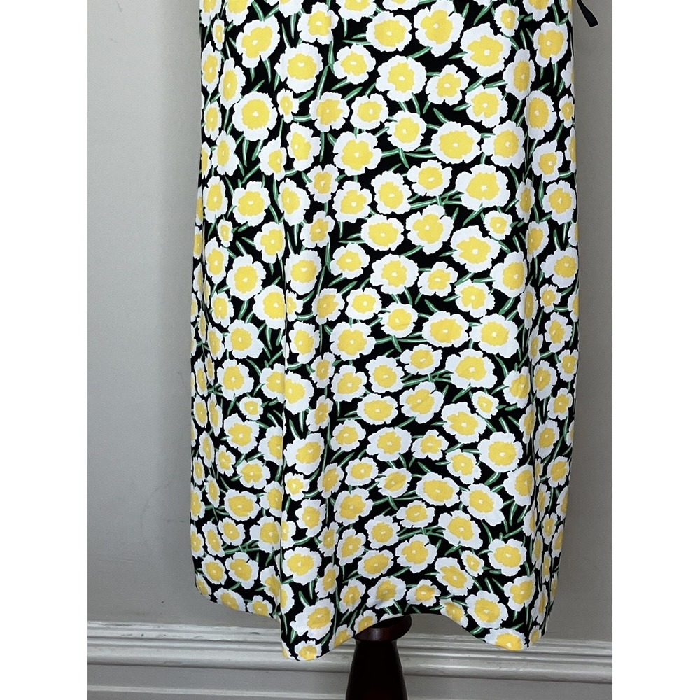 NWOT DVF Diane Von Furstenberg   DRESS Sz 12 Yellow Poppy floral - Picture 3 of 9